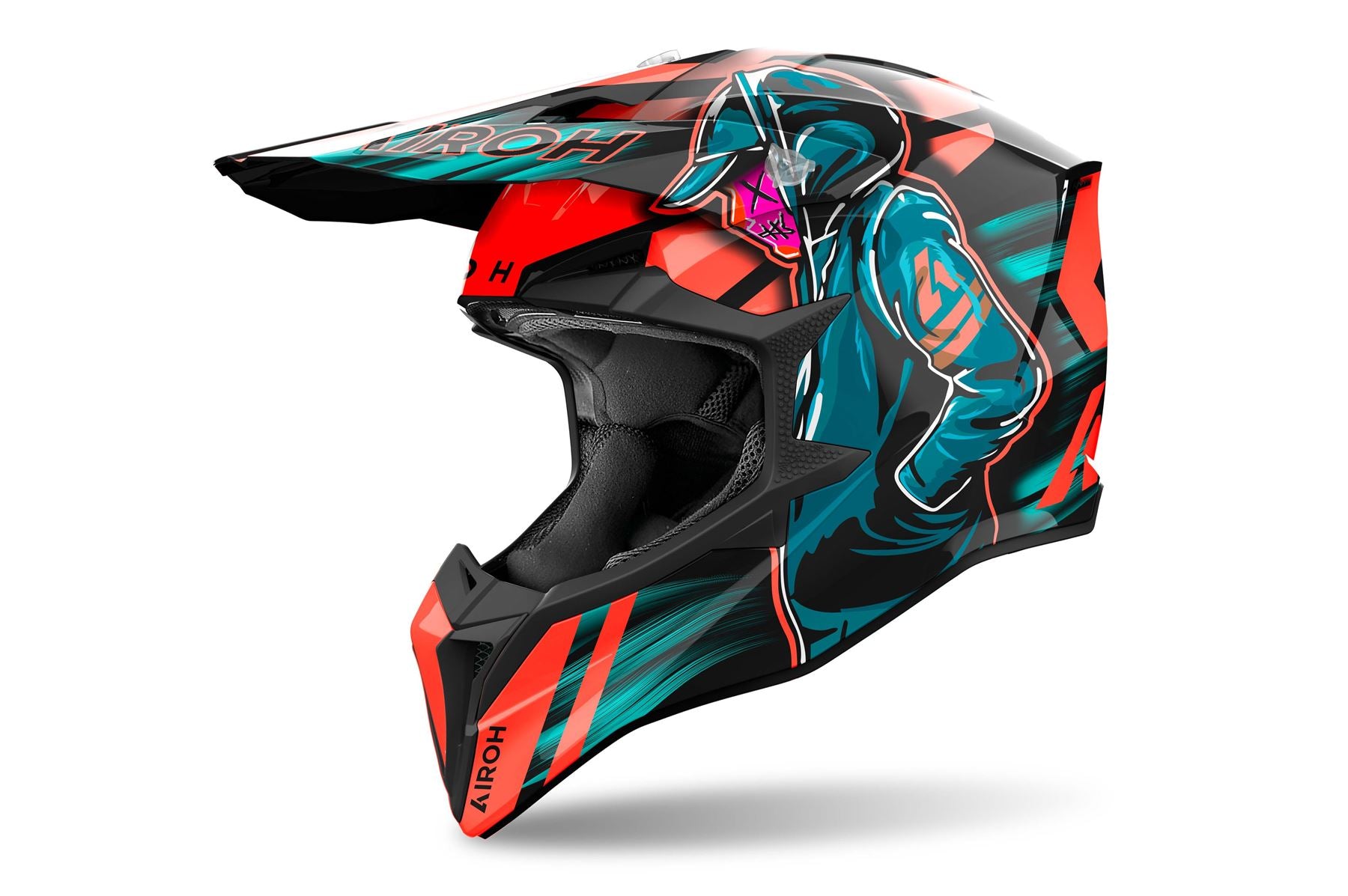 Airoh Helmet 2024 Wraaap Cyber Orange Gloss